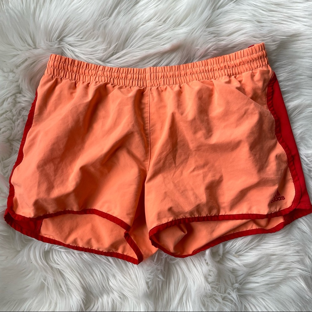 Orange Red Adidas climalite Shorts